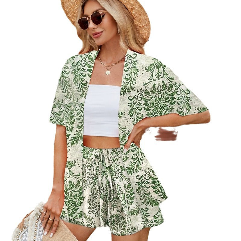 Floral Print Elizabeth Ainsley Summer Shirt Set