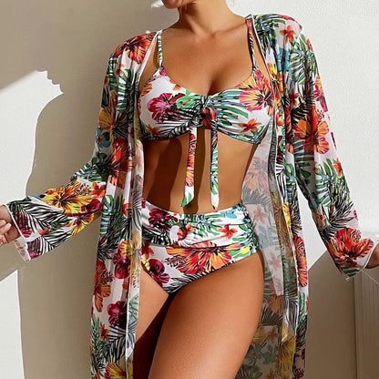 Floral Split Bikini Set by Elizabeth Ainsley