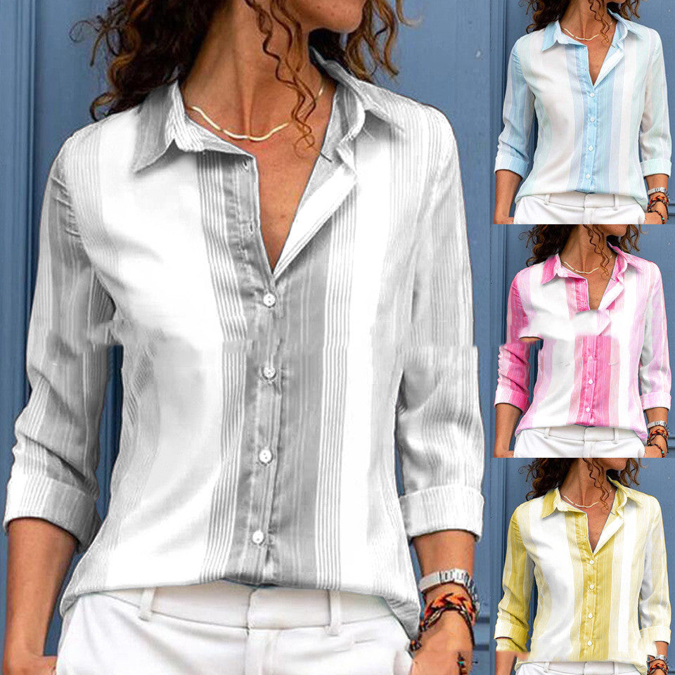 Striped Loose-Fit Blouse by Elizabeth Ainsley
