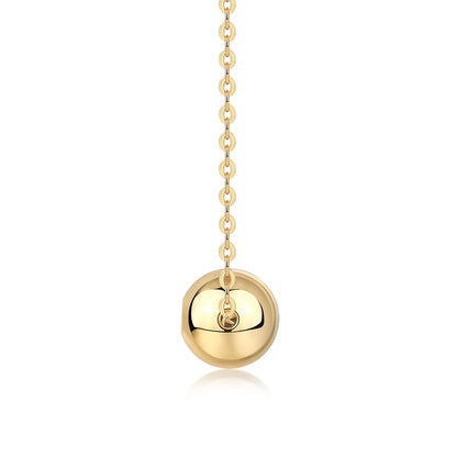 Elegant Necklace with Brushed Pendant & Sparkling Gemstone