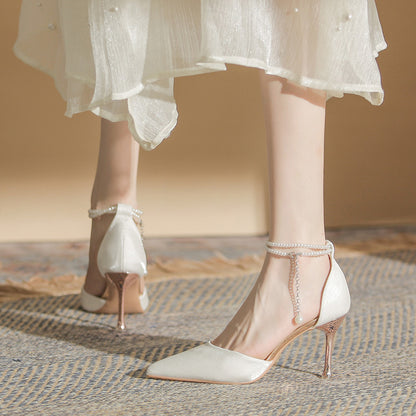 Elegant Elizabeth Ainsley Stiletto Buckle Sandals