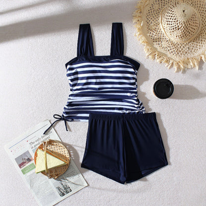 Striped Plus Size Bikini Boxers by Elizabeth Ainsley