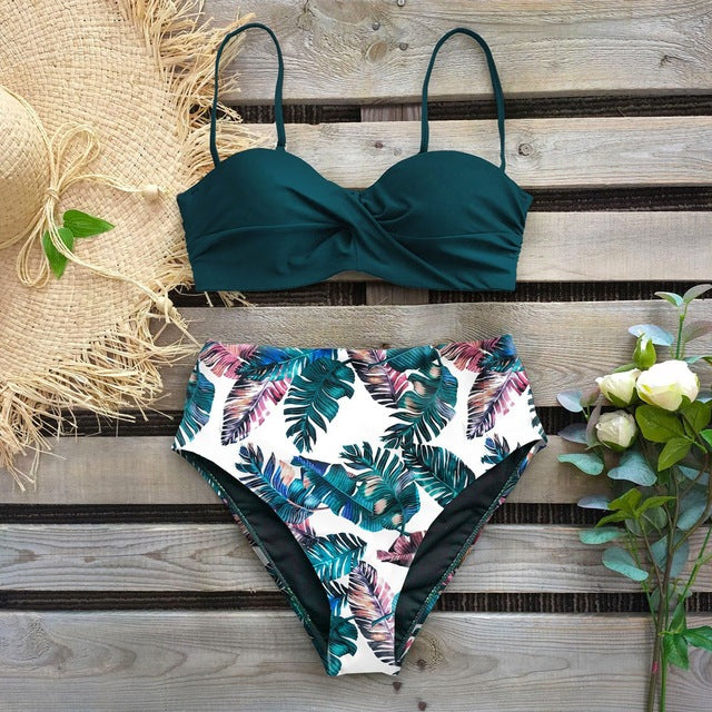 Floral High Waist Bikini by Elizabeth Ainsley