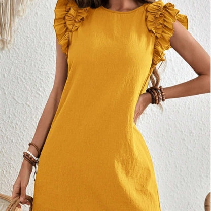 Chic Ruffle Sleeve Elizabeth Ainsley Summer Dress