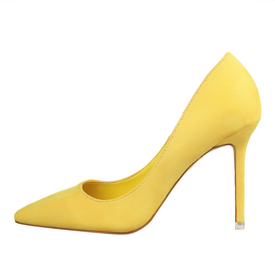 Chic Suede Pointed Heels by Elizabeth Ainsley