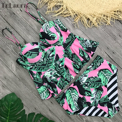 Floral High Waisted Bikini Elizabeth Ainsley Swimwear