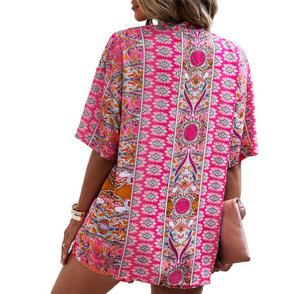 Boho Floral Elizabeth Ainsley Casual Shorts Set