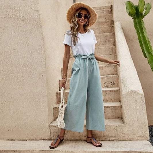Pinterest-Inspired Elizabeth Ainsley Linen Wide Leg Pants