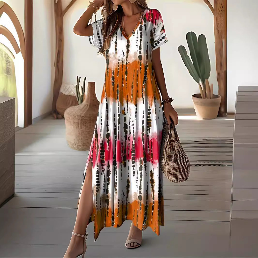 Chic Tie-Dye Maxi Dress Elizabeth Ainsley