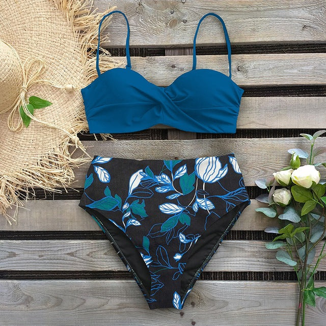 Floral High Waist Bikini by Elizabeth Ainsley