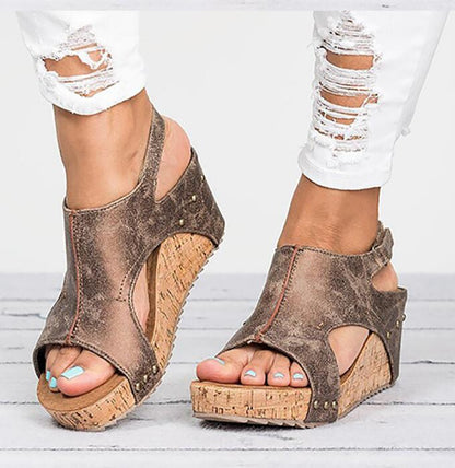 Chic Platform Wedge Sandals Elizabeth Ainsley