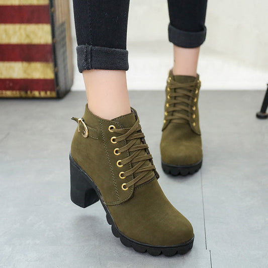 Maya | StrideElegance Orthopedic Block-Heel Ankle Boots