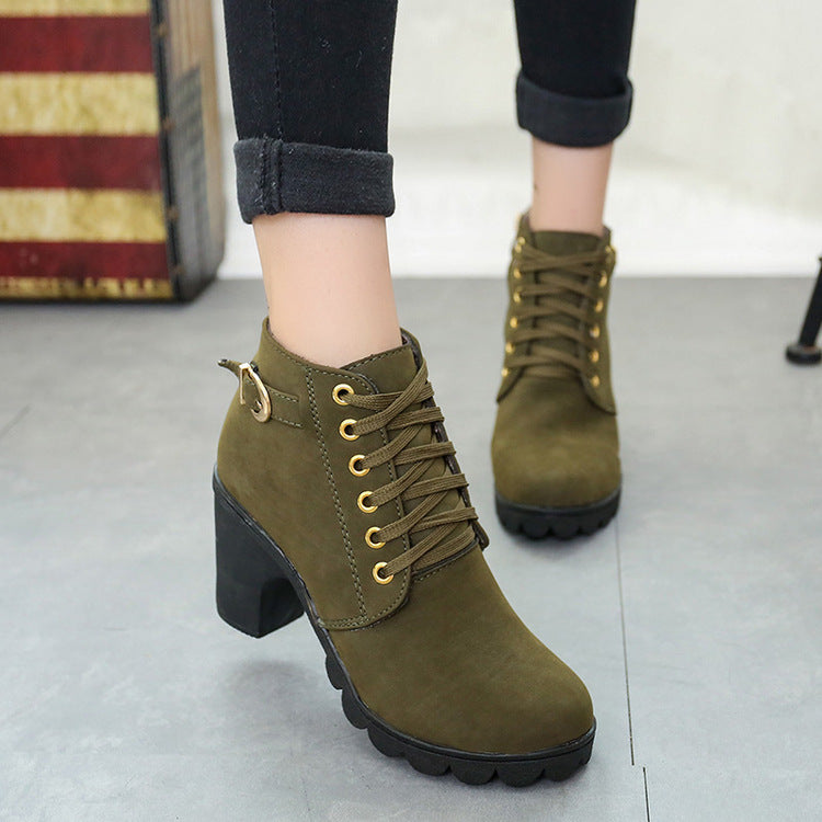 Maya | StrideElegance Orthopedic Block-Heel Ankle Boots
