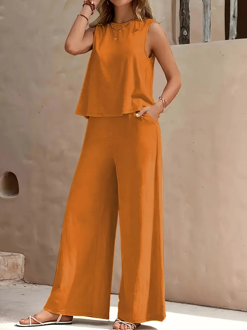 Elegant Loose Cotton Set by Elizabeth Ainsley