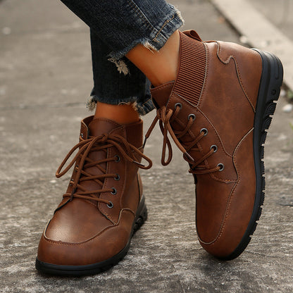 Elizabeth Ainsley Ankle Boots - Non-Slip Flat Comfort