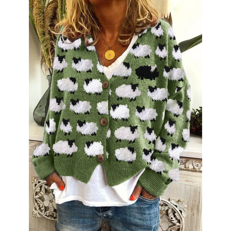 Vibrant Abstract Elizabeth Ainsley Casual Cardigan