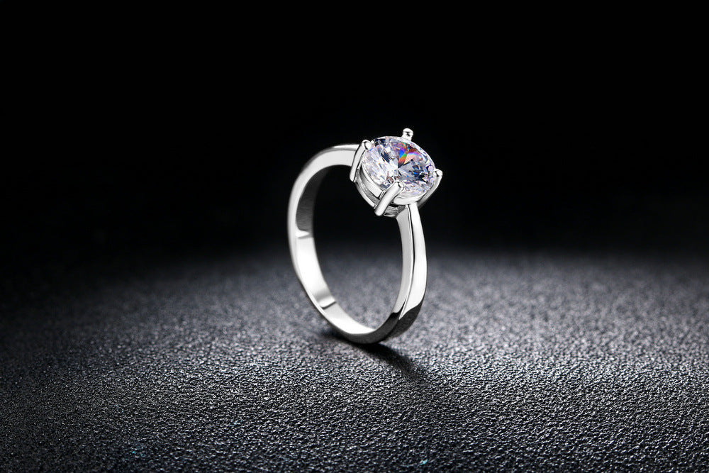 Classic Solitaire Birthstone Ring – Minimalist Round Cut Statement Ring