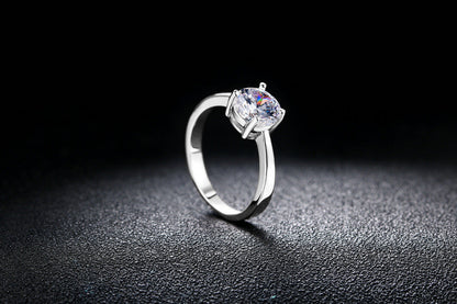 Classic Solitaire Birthstone Ring – Minimalist Round Cut Statement Ring