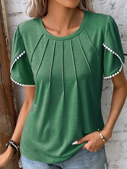 Chic Tulip Sleeve Elizabeth Ainsley Summer T-Shirt