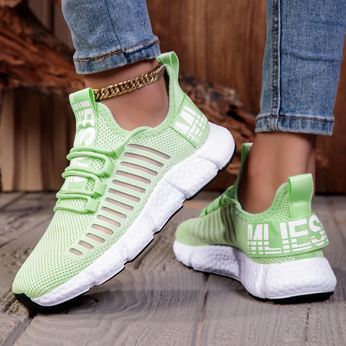 Breathable Mesh Elizabeth Ainsley Casual Running Sneakers