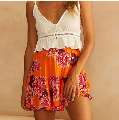 Vibrant Floral Print Skirt Elizabeth Ainsley