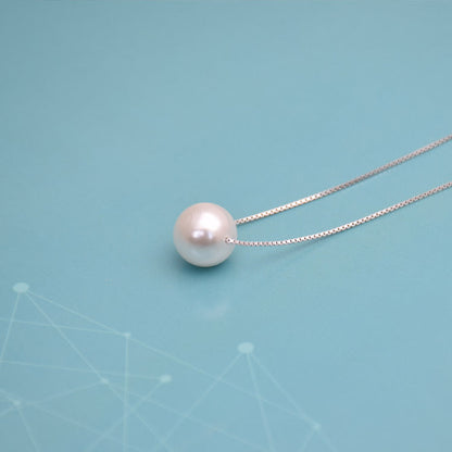 Minimalist Pearl Pendant Necklace – Classic Silver Chain Jewelry