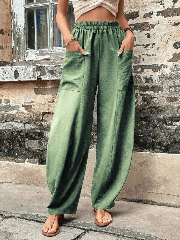 Relaxed Fit Elizabeth Ainsley Harem Pants with Pockets