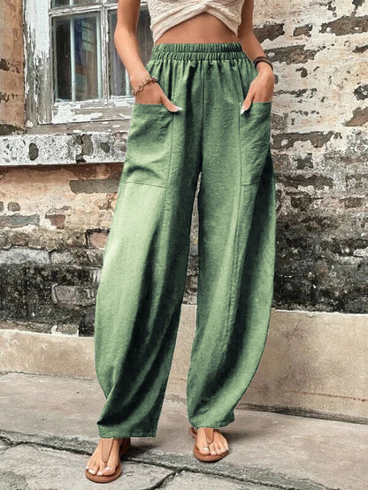 Relaxed Fit Elizabeth Ainsley Harem Pants with Pockets