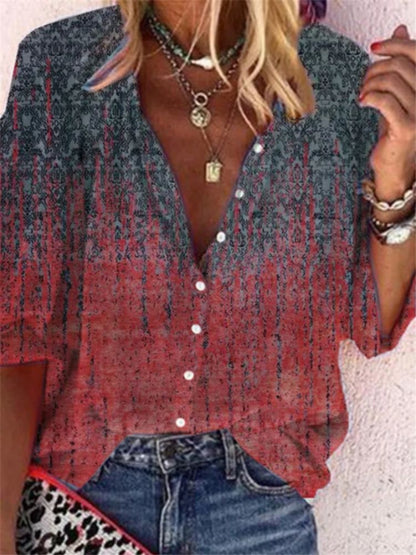 Floral Button-Up Elizabeth Ainsley Short Sleeve Shirt