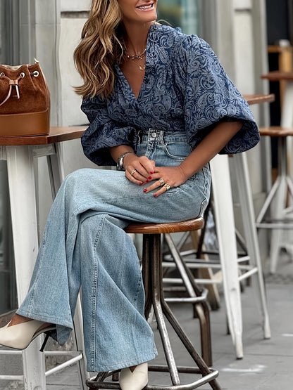 Elegant Puff Sleeve Blouse by Elizabeth Ainsley