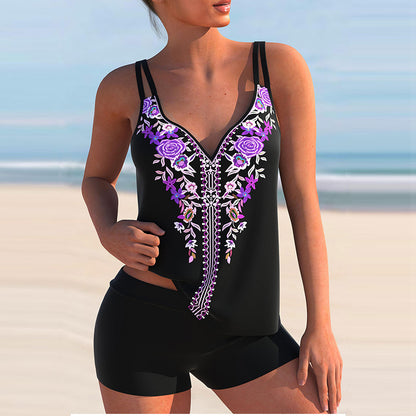Floral Print Plus Size Bikini by Elizabeth Ainsley