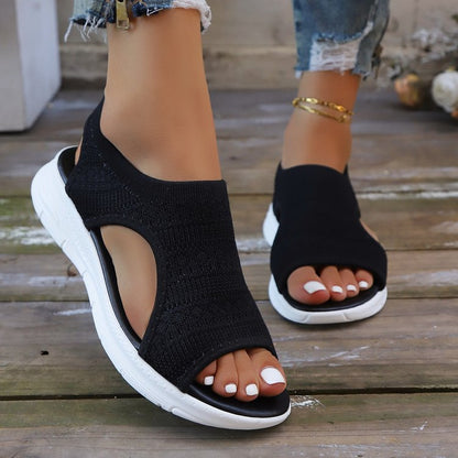 Breathable Flyknit Sandals by Elizabeth Ainsley