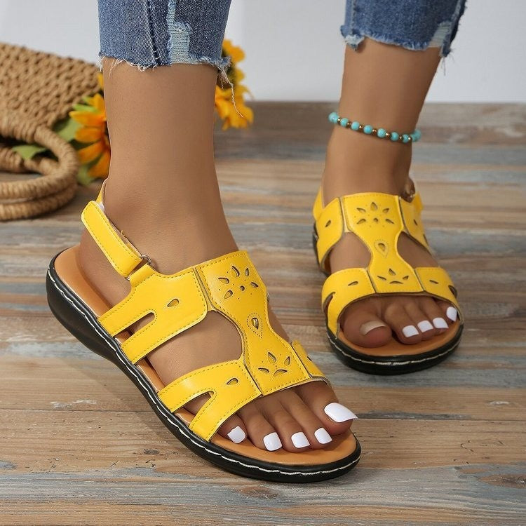 Chic Platform Velcro Sandals by Elizabeth Ainsley