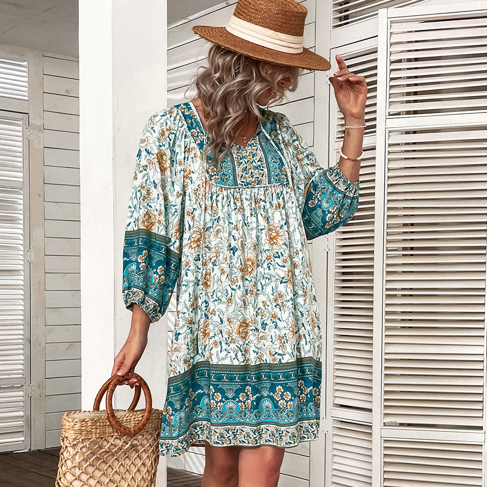 Boho Floral Elizabeth Ainsley Summer Dress