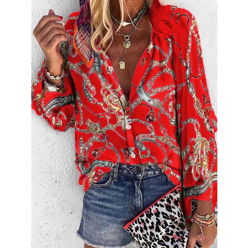 Vibrant Printed Elizabeth Ainsley Street Style Shirt