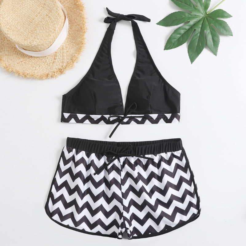 Chic Zigzag Elizabeth Ainsley Bikini Set with Shorts