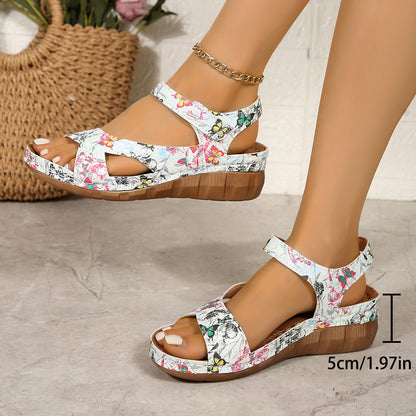 Retro Velcro Platform Sandals by Elizabeth Ainsley