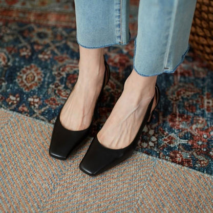 Elegant Block Heel Pumps by Elizabeth Ainsley