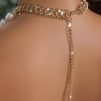 Luxe Cascading Pearl Statement Necklace