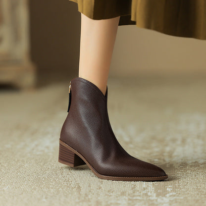 Madhu | Minimalist Pointed-Toe Orthopedic Ankle Boots