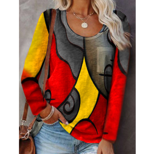Colorblock Long Sleeve Top by Elizabeth Ainsley