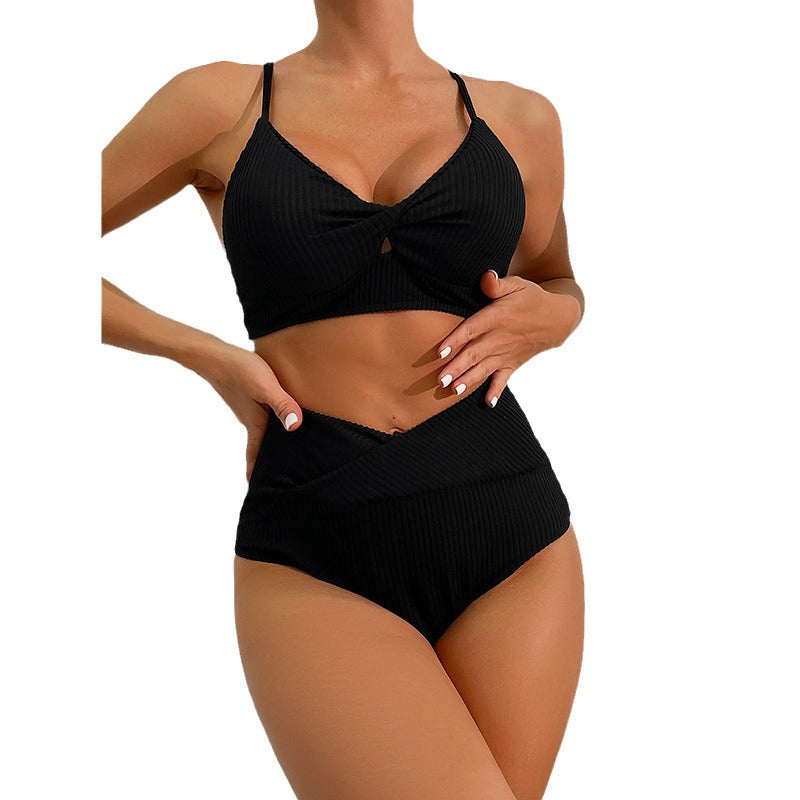 Chic Stripe Elizabeth Ainsley Bikini Two-Piece Swimsuit