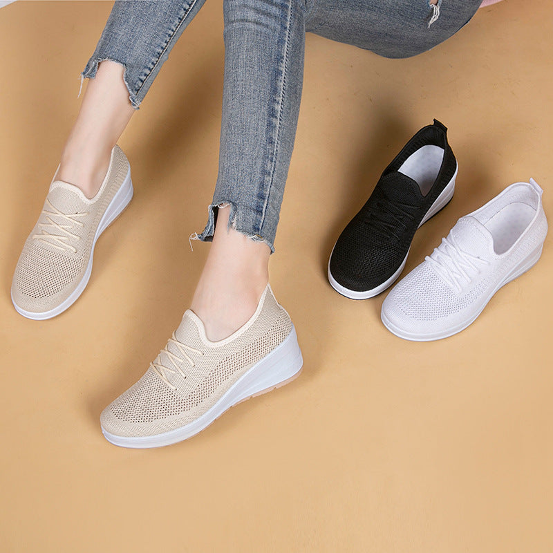 Breathable Mesh Platform Wedges by Elizabeth Ainsley