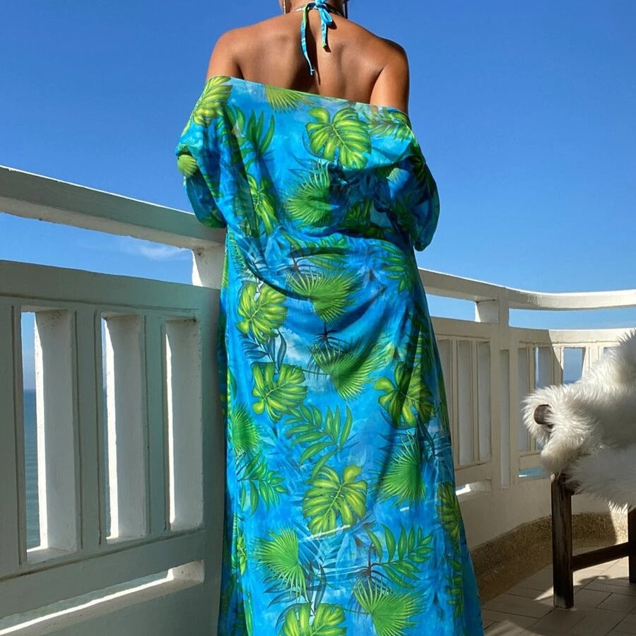 Vibrant Floral Elizabeth Ainsley Long Sleeve Bikini Set