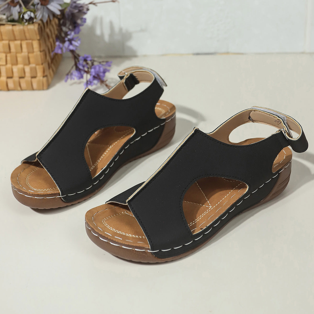 Comfort Wedge Sandals by Elizabeth Ainsley