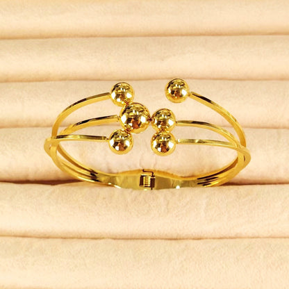 Multi-Band Crystal Detail Bracelet with Elegant Layered Design