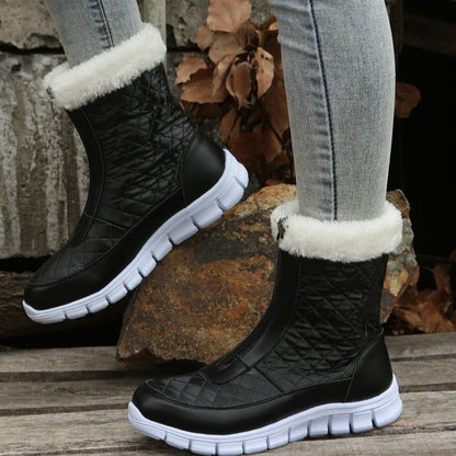 Elizabeth Ainsley Winter Boots - Warm Front Zipper Design