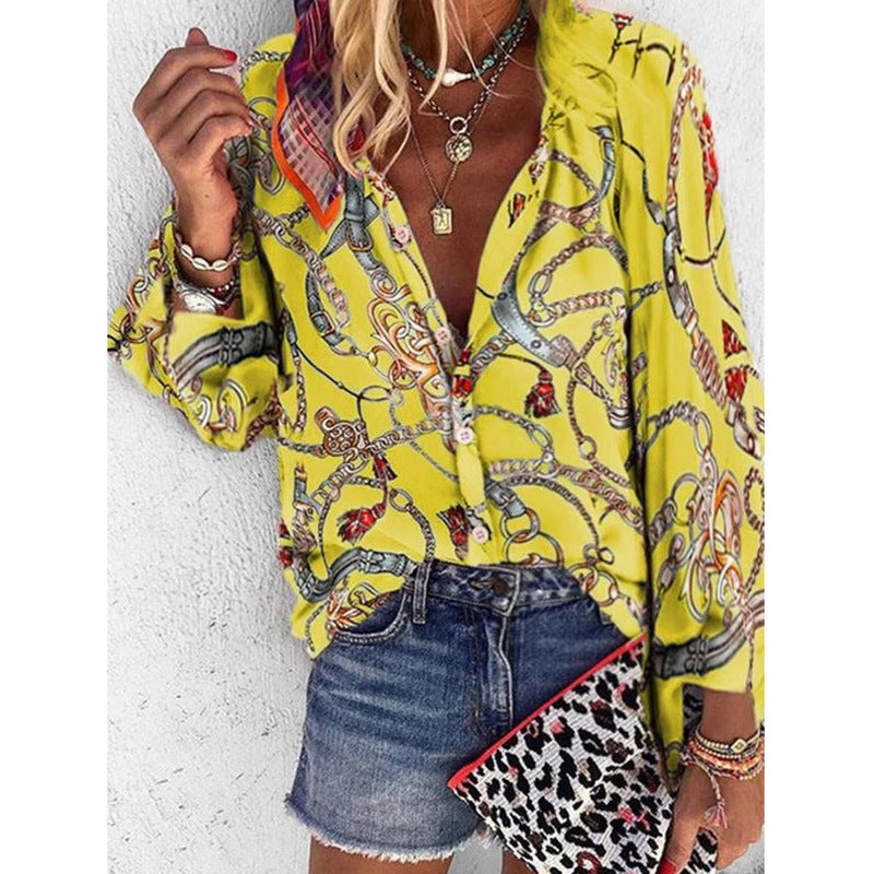 Vibrant Printed Elizabeth Ainsley Street Style Shirt