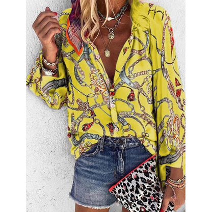 Vibrant Printed Elizabeth Ainsley Street Style Shirt