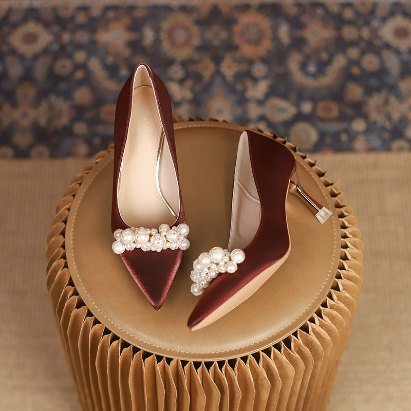 Elegant Elizabeth Ainsley Rhinestone Wedding Heels